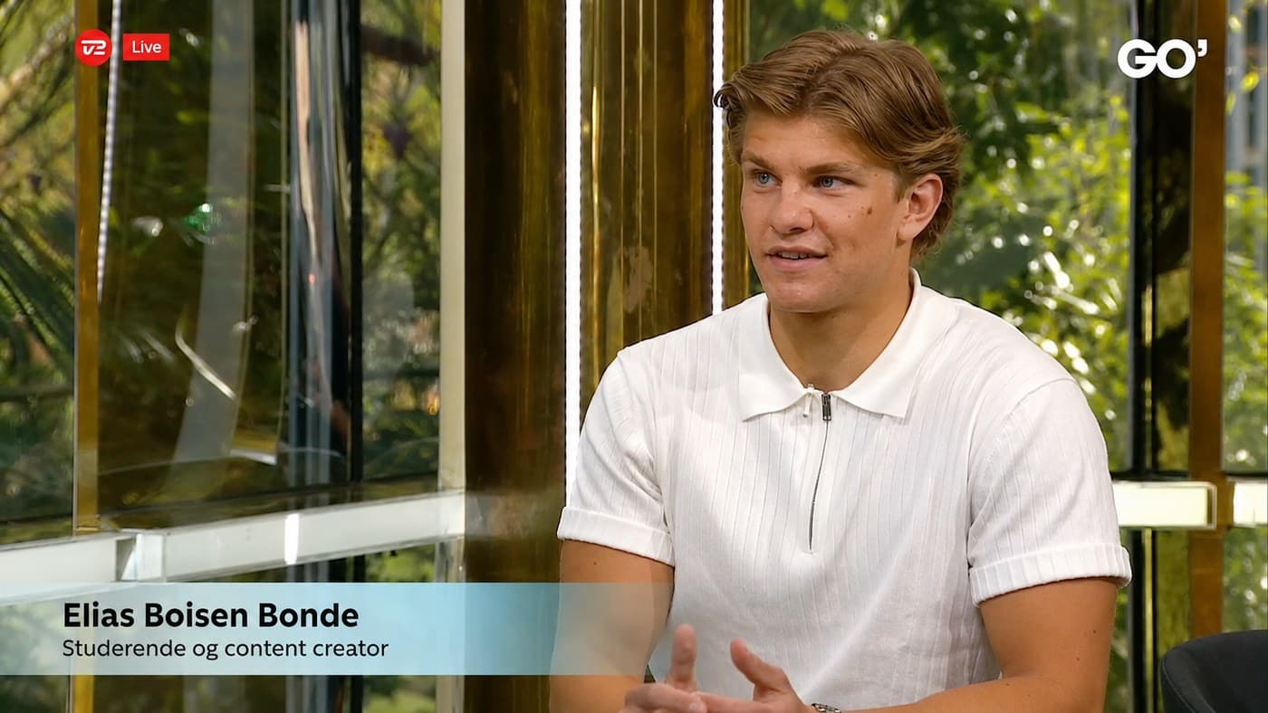 Elias Boisen Bonde interviewet live i studiet på Go' Aften Live